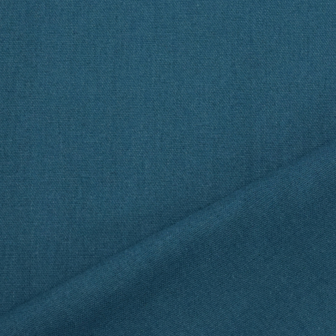 Tissu lin viscose uni, bleu denim