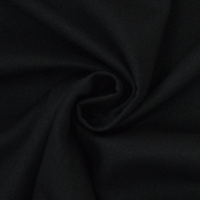 Viscose linnen uni, zwart