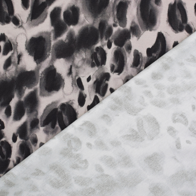 Viscose mix jersey Animal Skin, taupe