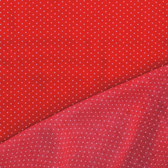 Viscose popeline kleine stippen, rood