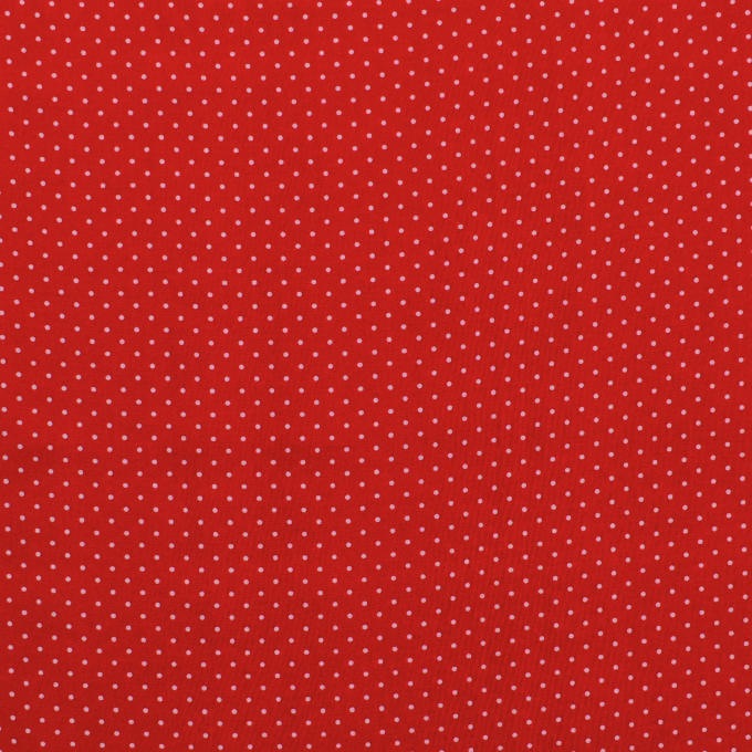 Viscose popeline kleine stippen, rood