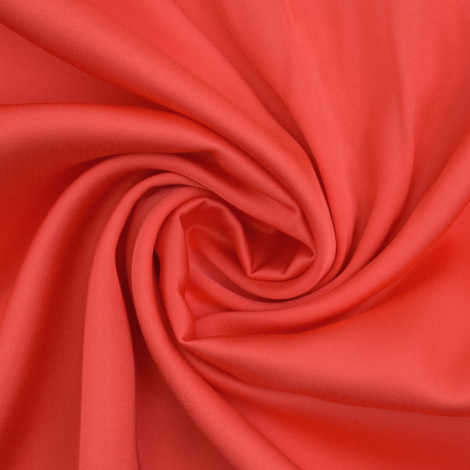 Viscose satijn Ellen, koraalrood