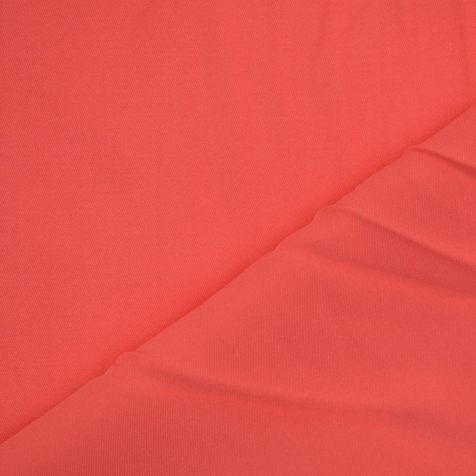 Viscose satijn Ellen, koraalrood