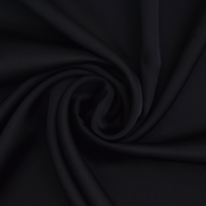 Tissu satin de viscose Ellen, noir
