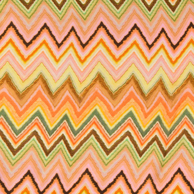 Viscose satin Zick Zack, apricot