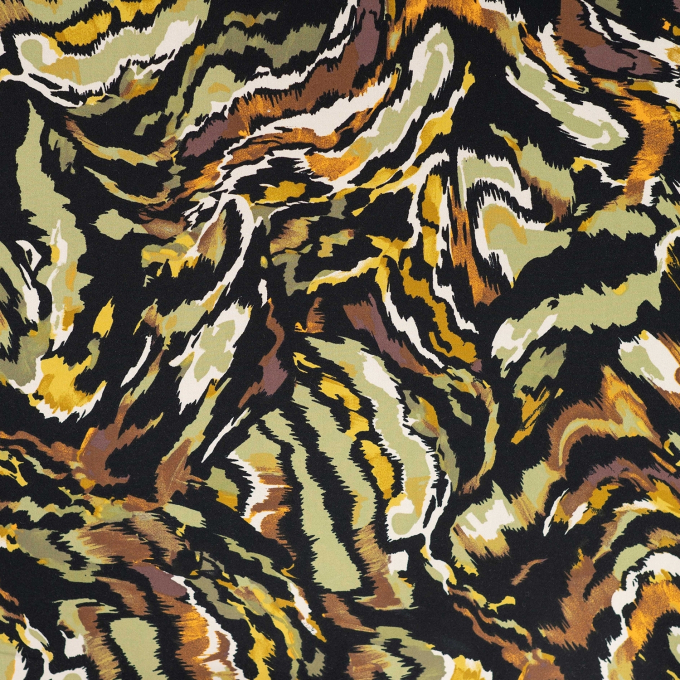 Viskose Stretch Brush Stripes, khaki