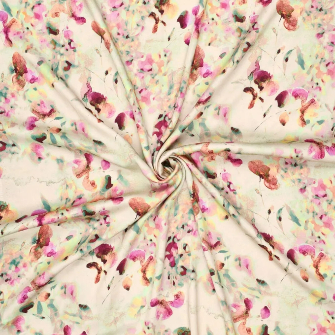 Viscose Stretch Endless Love, multicolour