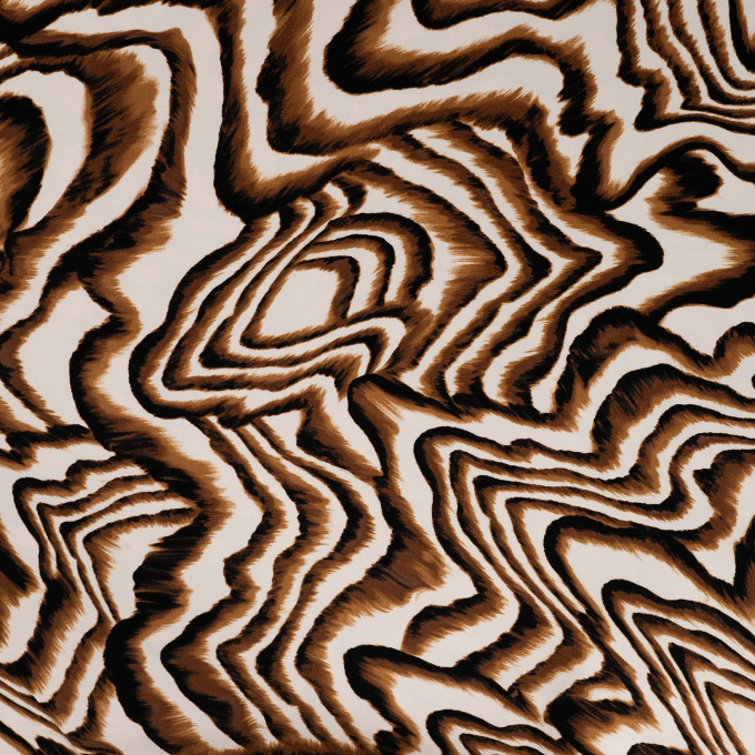 Viskose Stretch Zebra, creme
