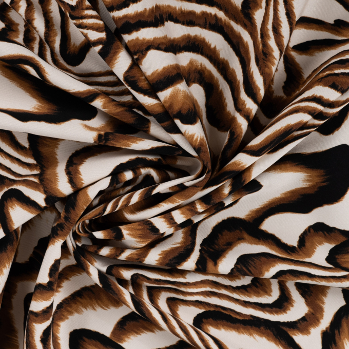 Viskose Stretch Zebra, creme