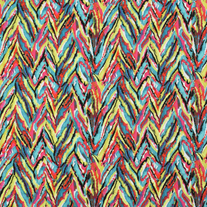 Viscose Stretch Zick Zack, teal
