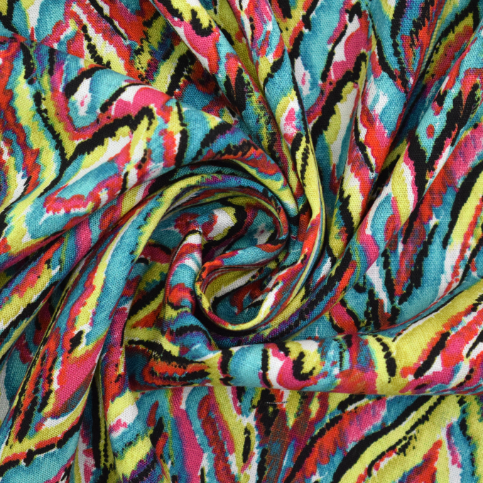 Viscose Stretch Zick Zack, teal