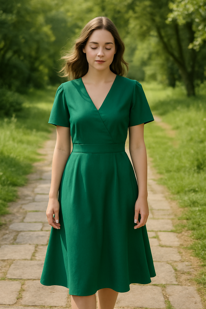 Viscose twill, flessengroen