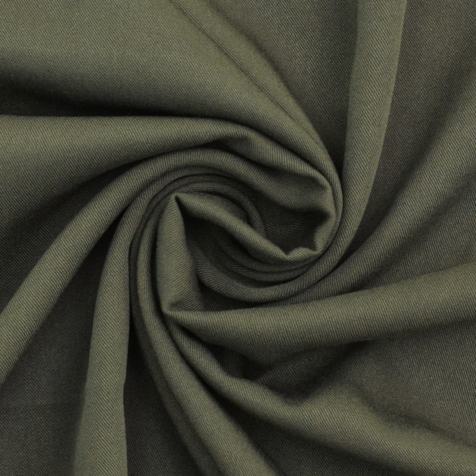 Tissu viscose sergé twill Maya, kaki