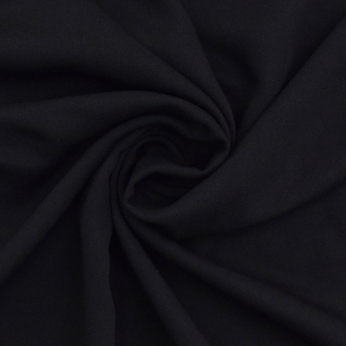 Tissu viscose sergé twill Maya, noir