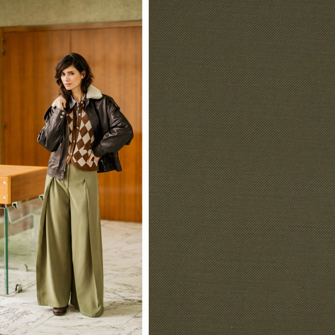 Viskose Twill Tencel Finish Fibre Mood, khaki