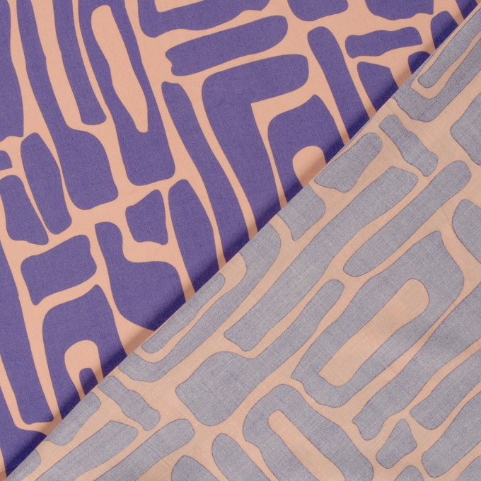Viscose voile Abstract, paars
