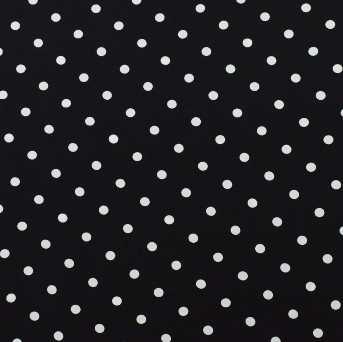 Viskose Voile Big Dots, black