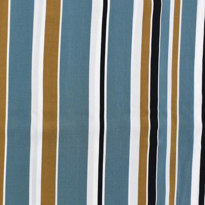 Viscose voile Strepen, petrol