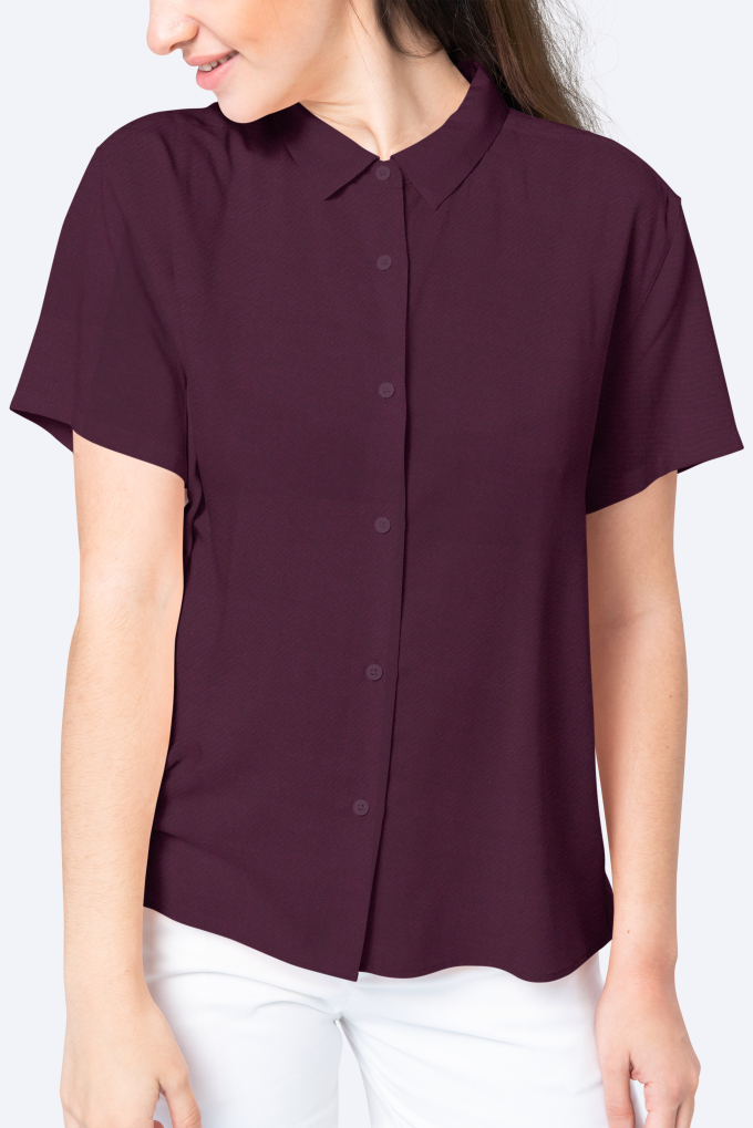 Viscose voile uni, donker roodpaars