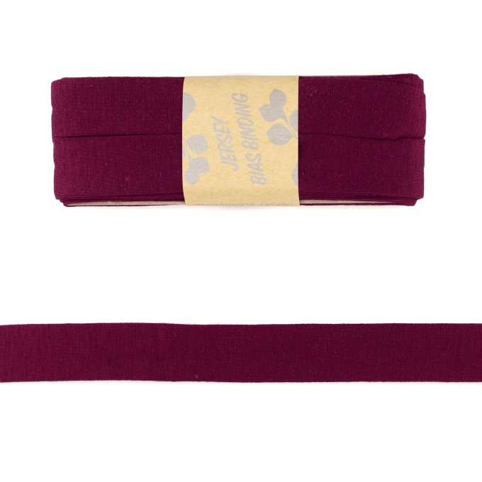 Biais couture jersey viscose 3m bordeaux