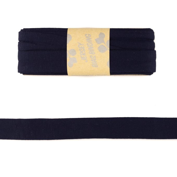 Biais couture jersey viscose 3m bleu marine