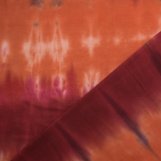 Tissu jersey viscose Batik, orange
