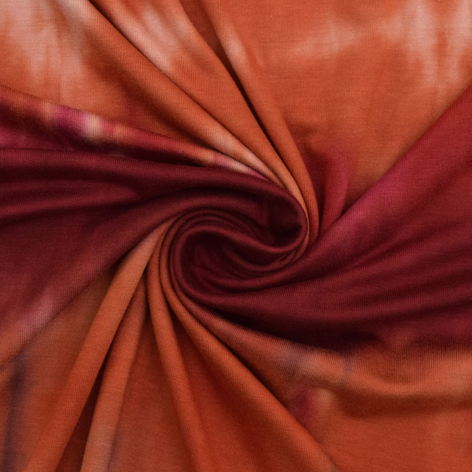 Tissu jersey viscose Batik, orange