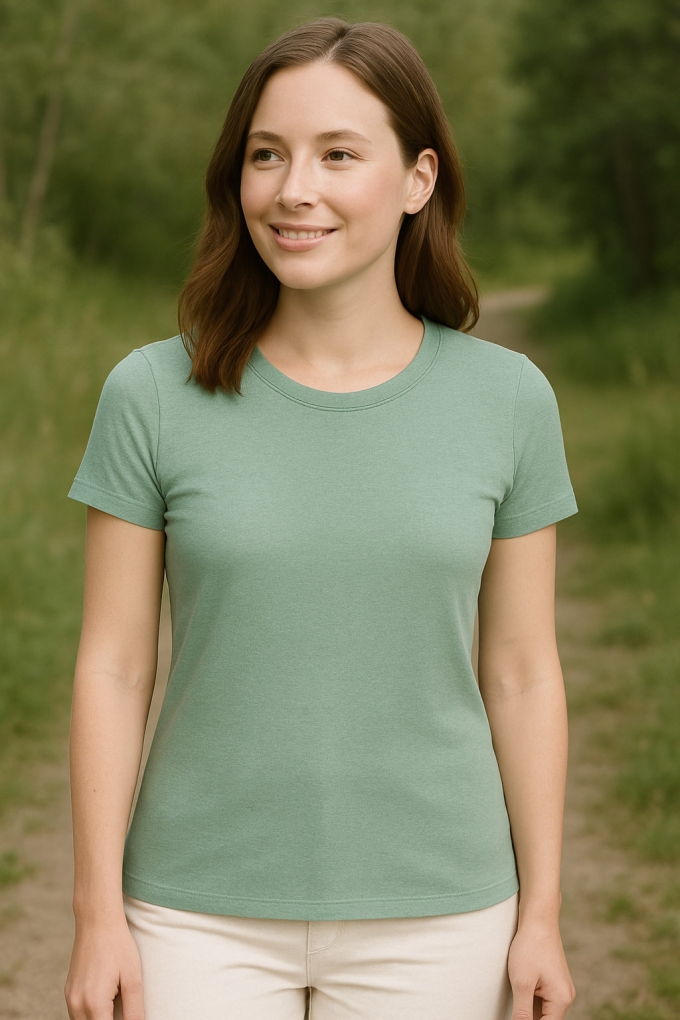 Viscose jersey vaalgroen