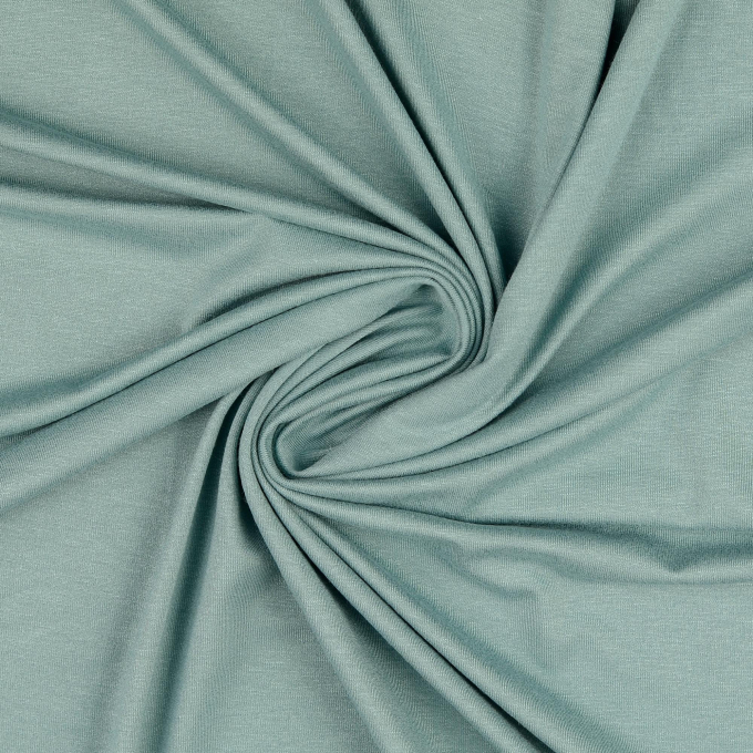 Tissu jersey viscose, pétrole pâle