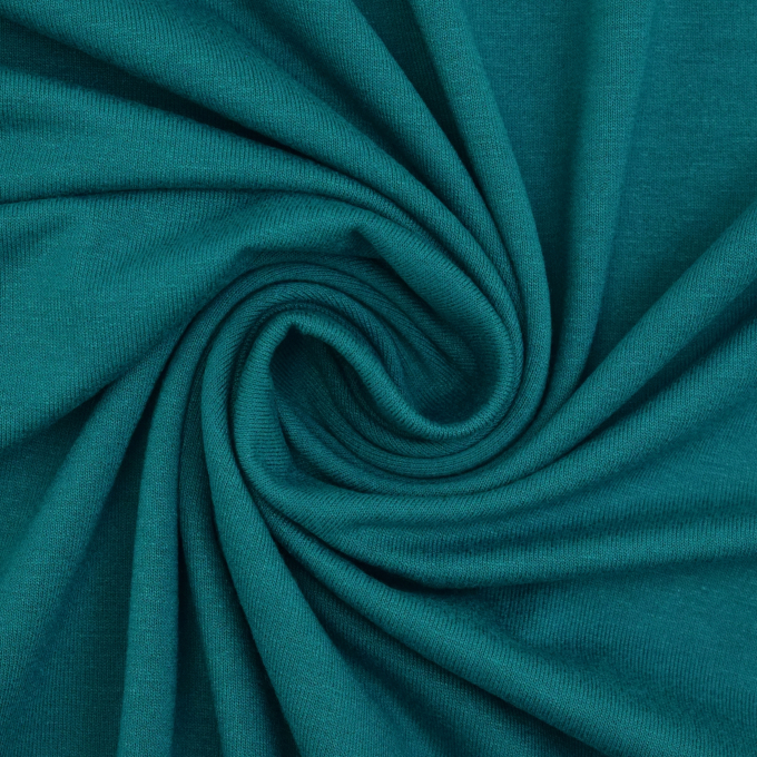 Tissu jersey viscose, bleu vert