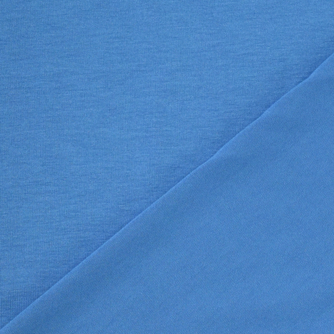 Tissu jersey viscose, bleu bleuet