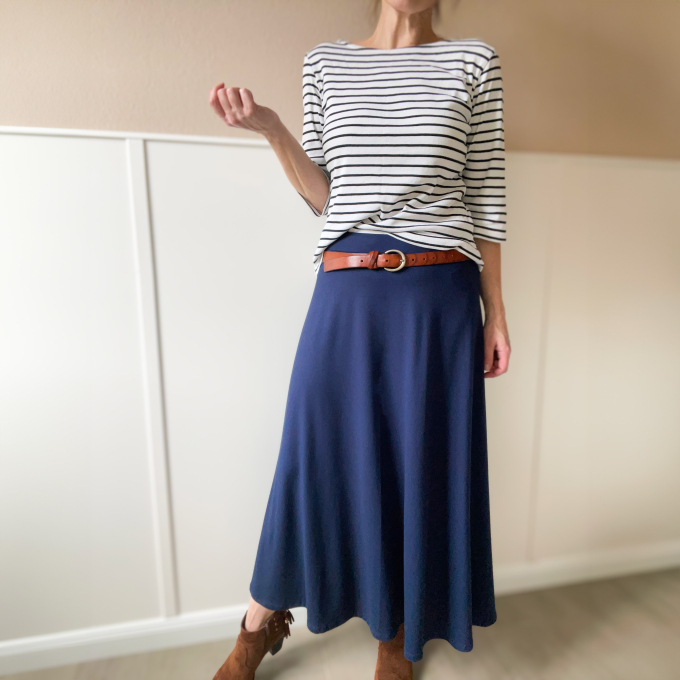 Viscose jersey marineblauw