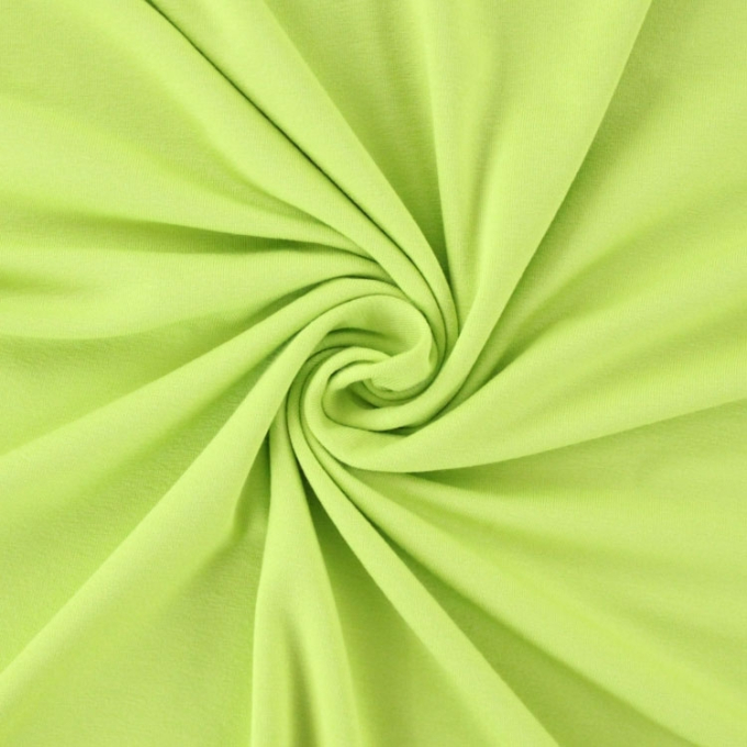 Tissu jersey de viscose lourd uni, vert kiwi