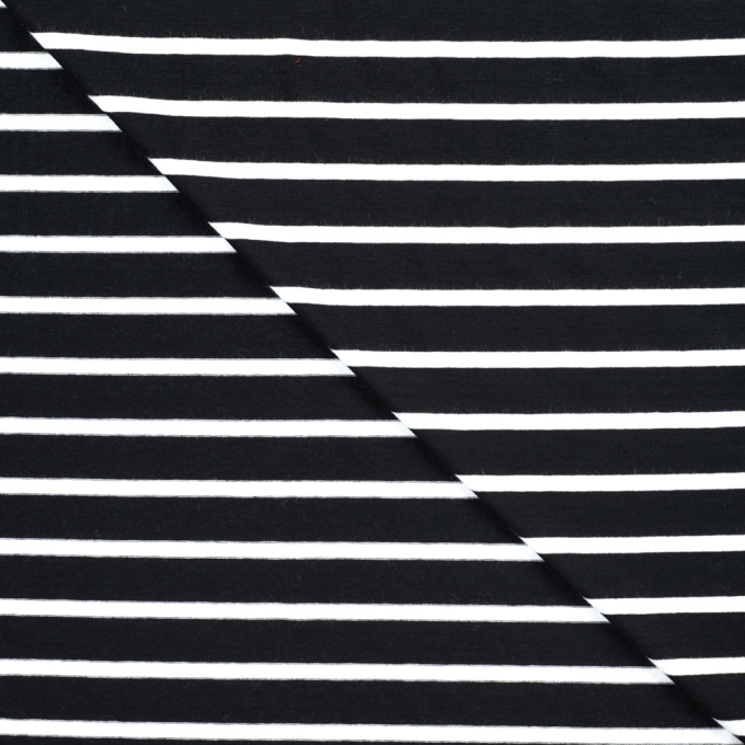Viskosejersey Small Stripes, schwarz