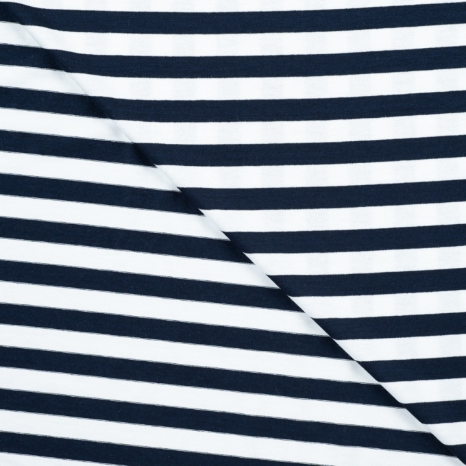 Viskosejersey Stripes, marine