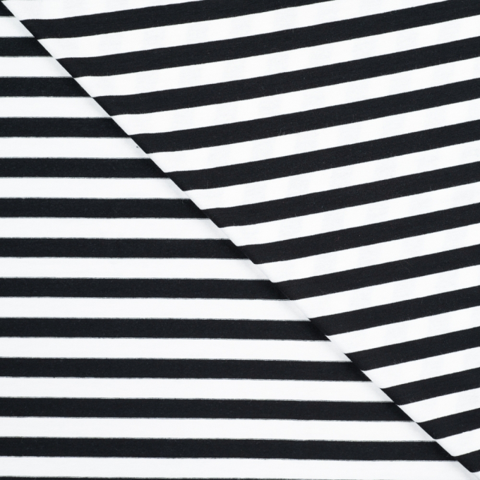 Viskosejersey Stripes, schwarz