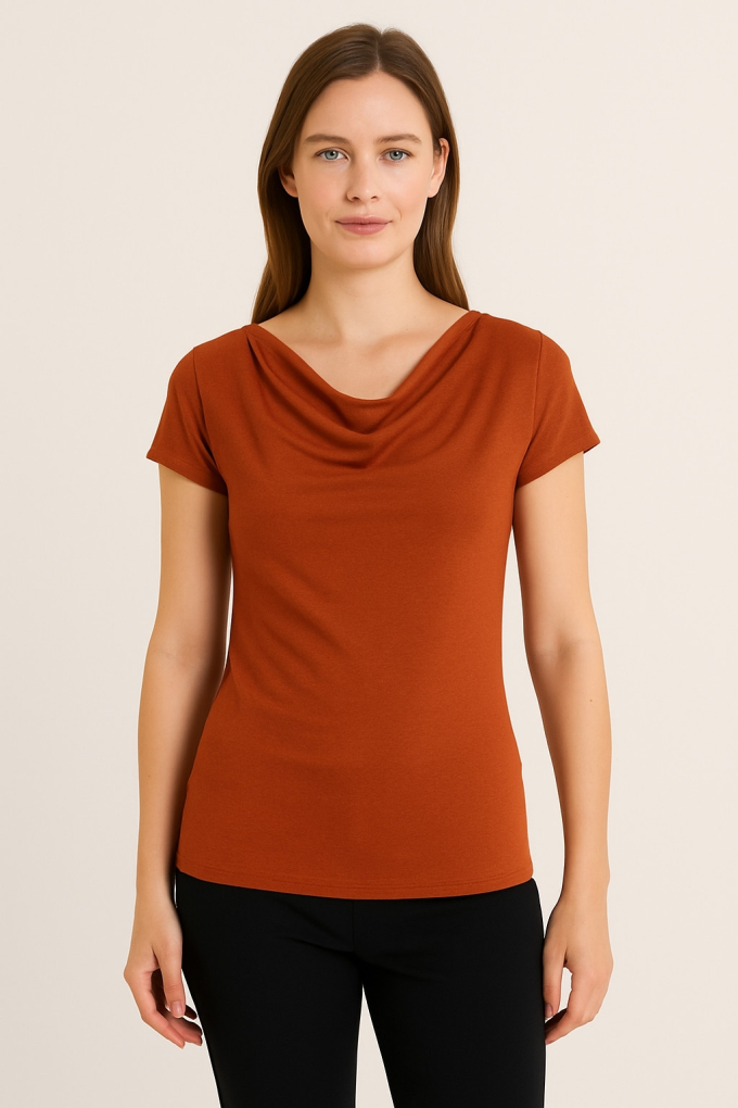 Viscose jersey terracotta