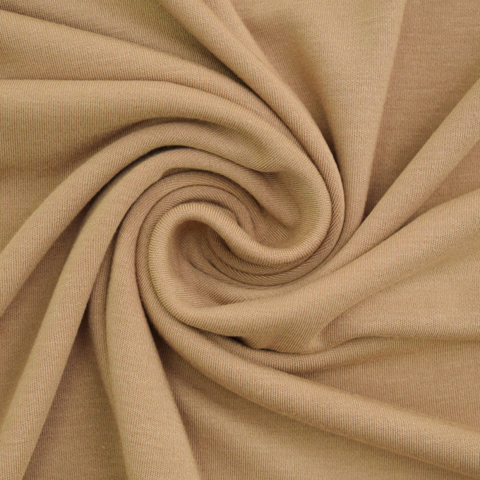Tissu jersey de viscose Vintage Modal Touch, beige foncé
