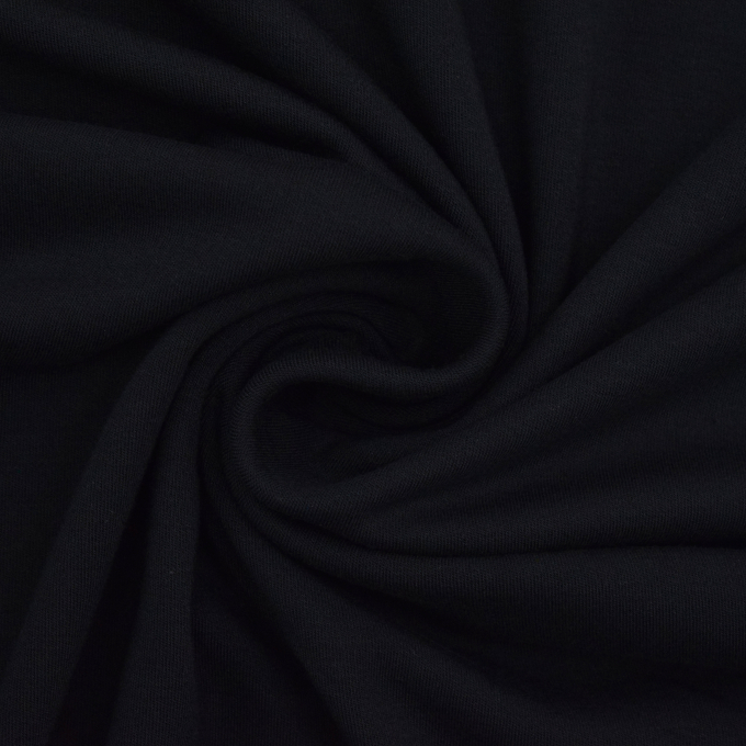 Tissu jersey de viscose Vintage Modal Touch, noir