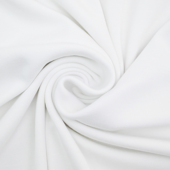 Tissu jersey de viscose Vintage Modal Touch, blanc