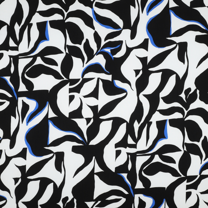 Viscose fabric abstract, black