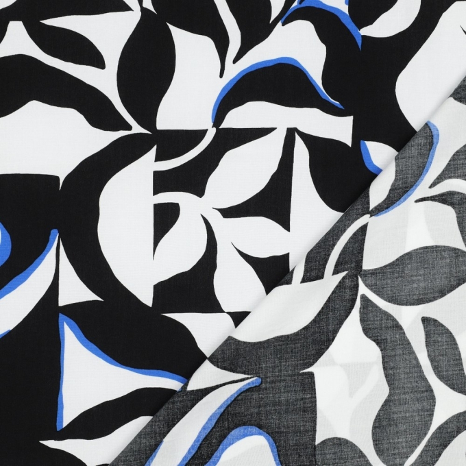 Viscose fabric abstract, black