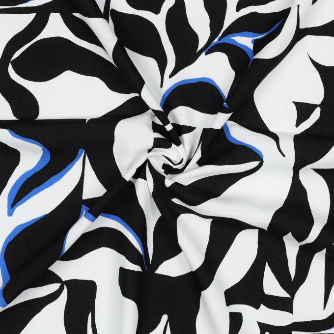 Viscose fabric abstract, black