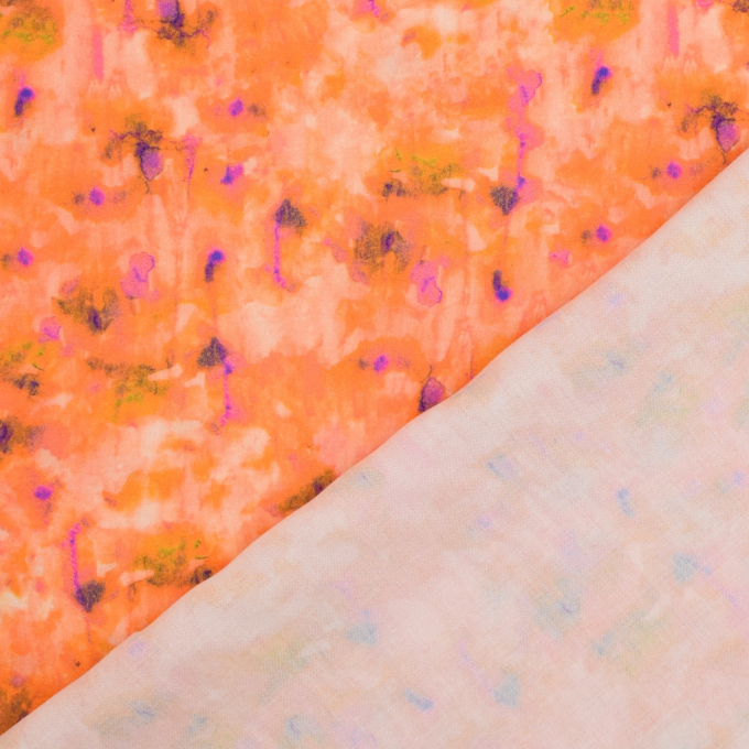 Viscose fabric Colorful Paint, orange