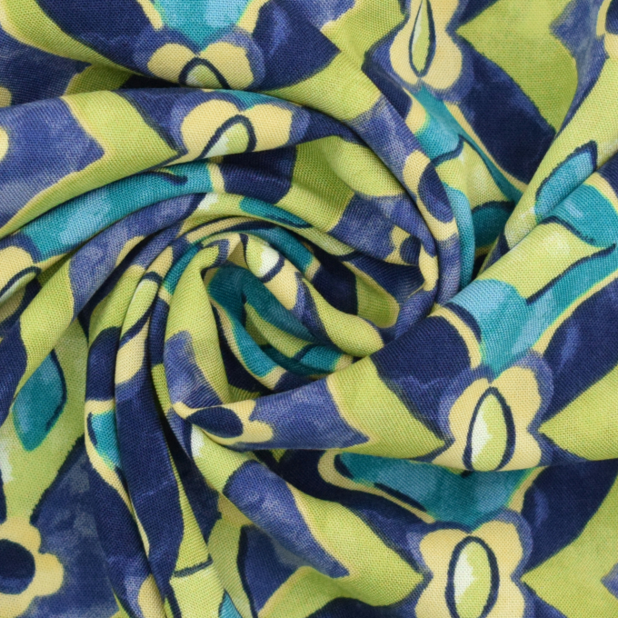 Viscose Flower Diamonds, lime green