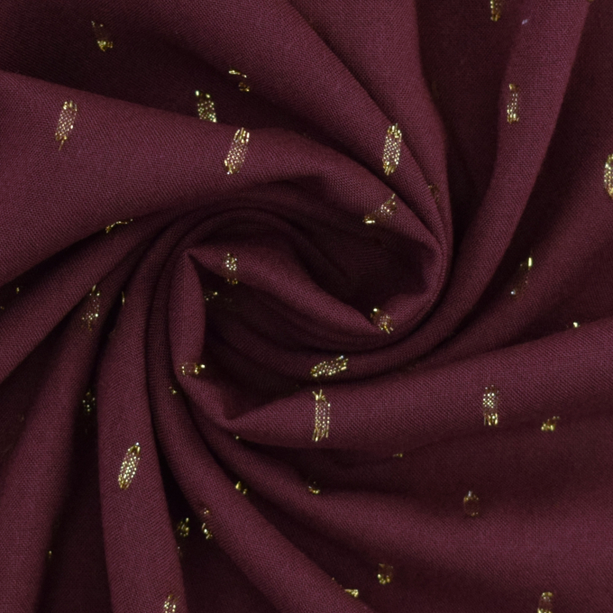 Viscose fabric Golden Glamour, claret-red