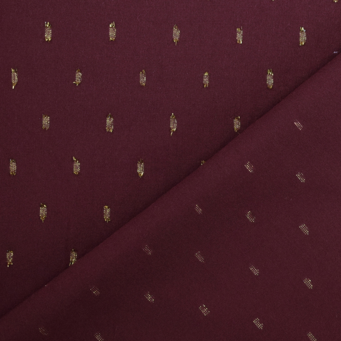 Viscose fabric Golden Glamour, claret-red