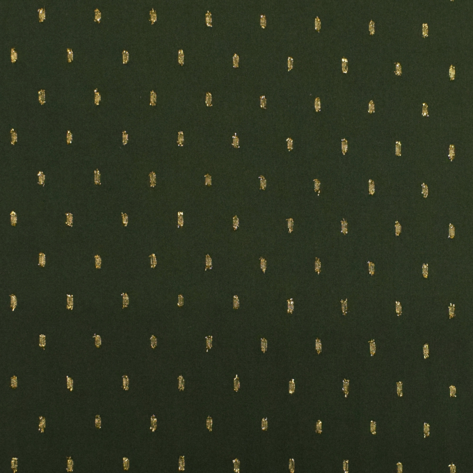 Viscose stof Golden Glamour, mosgroen