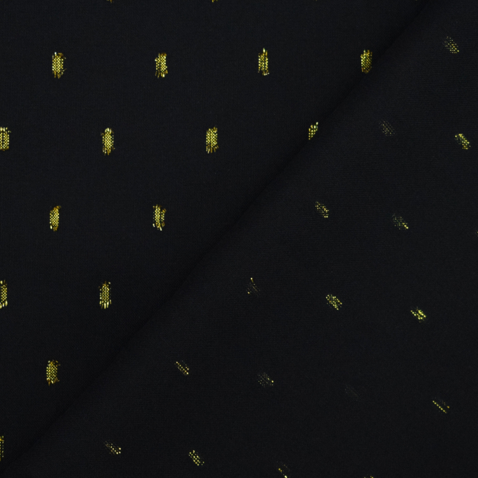 Viscose stof Golden Glamour, zwart
