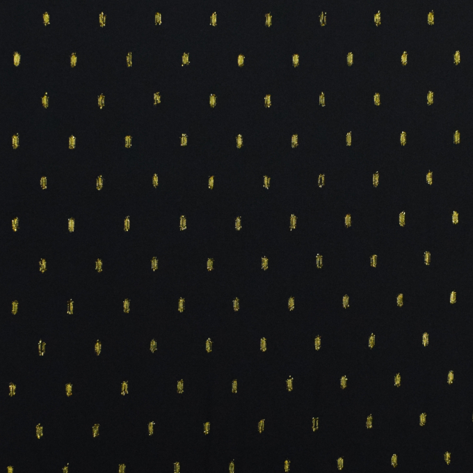 Viscose stof Golden Glamour, zwart